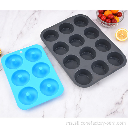 12 cawan acuan baking silikon